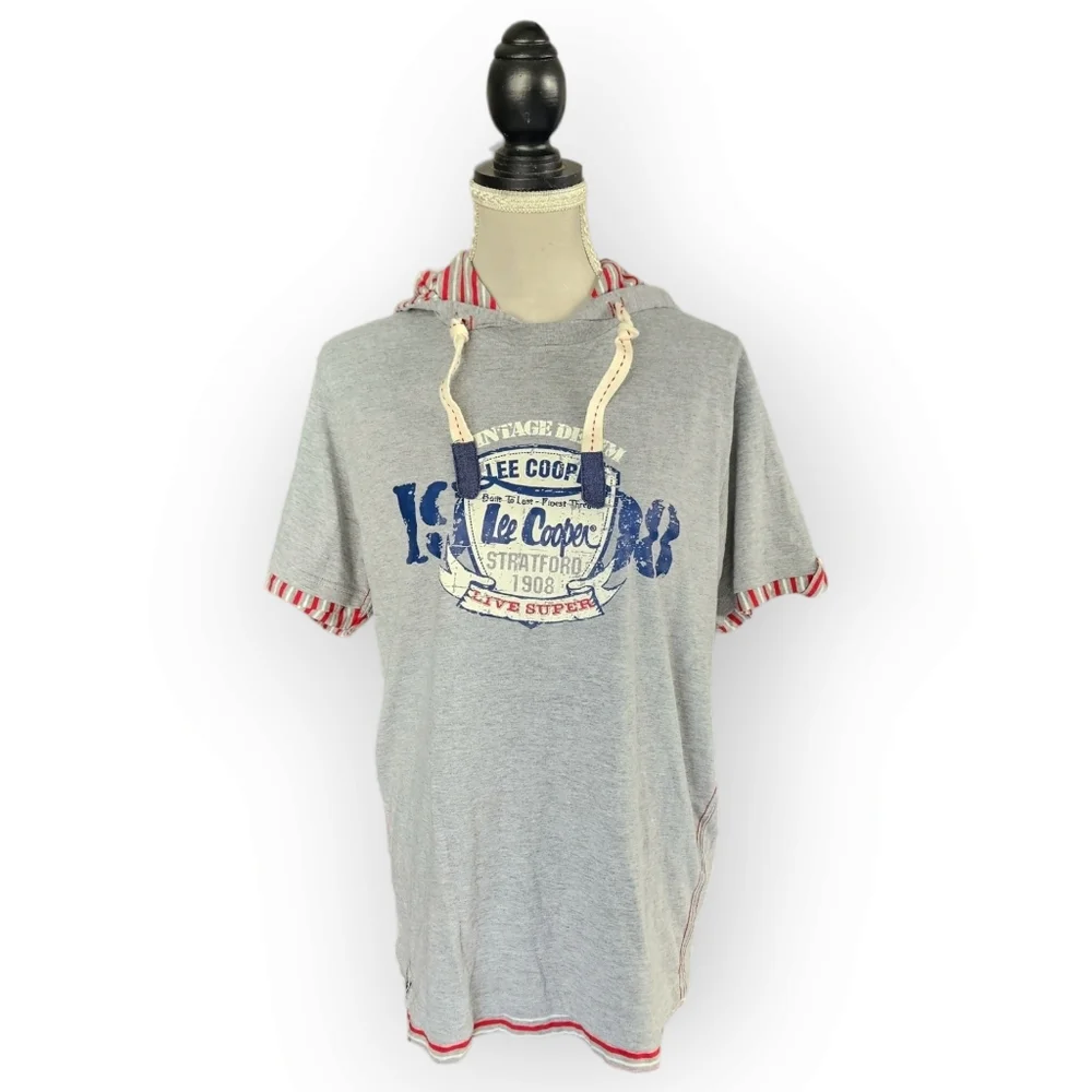 Lee Cooper | Unisex Shirt With Hood |Size Medium |  NWT - Picture 2 of 9